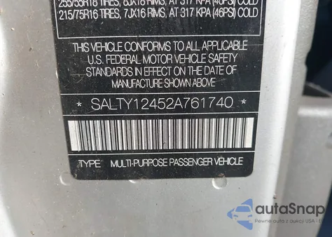 2002 Land Rover Discovery Series Ii Se z USA, uszkodzony, nr VIN SALTY12452A761740
